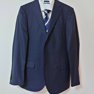 未使用 ヒルトン 最高級スーツ　定価8.5万円　 限定MAF素材 YA7 HILTON　万能ネイビー無地