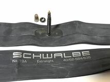 【送料無料特価】27.5/28/29インチ仏式MTB用チューブ Schwalbe SV19A ExtraLight バルブ長40mm 2個セット《29×1.5-2.4/27.5×2.0-2.4》_画像2