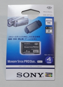 【SONY/ソニー】MEMORY STICK PRO DUO (メモリースティックプロデュオ) 4GB MAGICGATE 日本製 MS-MT4G