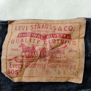 リーバイス ヴィンテージ 505 Mexico製 Levi's 90s ブラック 黒 デニム /検索 ビッグＥ 501 519 517 550 560 usa製 vintage 赤耳 前期 の画像3