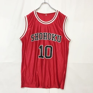 ◆ Стильный драгоценный камень ◆ Slam Dunk/Slam Dunk Comsplay Uniform Shohoku High School Shohoku 10 Red White Black XL Men B2 C5124