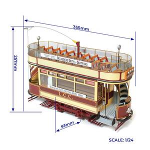 Occre London LCC106 Double Decker Tram Model キット 路面電車 レトロ ヨーロッパ ロンドン イギリス