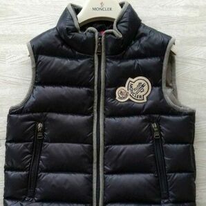 キッズモンクレール 可愛くて暖かいダウンベスト ネイビー Moncler 115cm モンクレール