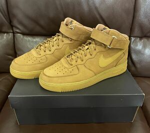 1円スタート NIKE AIR FORCE1 MID 07 ナイキ エアフォース1 ウィート flax force フォース エアフォース フラックス DUNK JORDAN supreme 