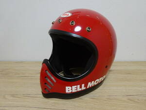 初期 BELL MOTO3 赤 7 1/4 サイズ58cm ビンテージ ヘルメット 内装リペア済 バイザー付
