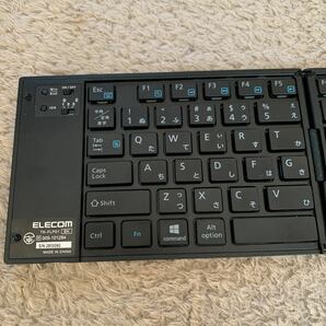 510t2833☆ エレコム キーボード Bluetooth 折りたたみ マルチペアリング ブラック TK-FLP01PBKの画像2