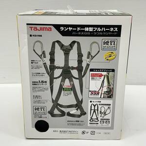 送料無料h52704 TAJIMA タジマ ハーネス フルハーネス 蛇腹 ダブル L2 黒 A1GSMJR-WL2BK Mサイズ 工具 安全帯 未使用