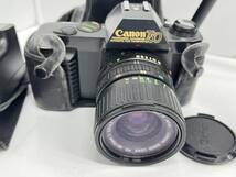 送料無料h53509 Canon キャノン T50 35mm sunpak auto20SR 付き 一眼レフ カメラ レンズ FD35-70mm 3客 ジャンク品_画像4