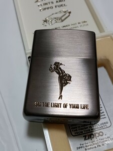 zippo ウィンディ チタニウムコーティング イタリックボトム 1991年製 未使用