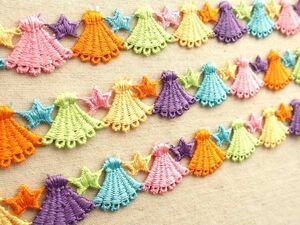 即決 シェル ケミカルレース 貝 カラフル トリム☆レースモチーフ☆ハンドメイド☆手芸用品