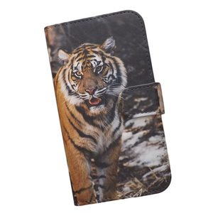 iPhone15 Plus　スマホケース 手帳型 プリントケース トラ 動物 虎 自然 風景