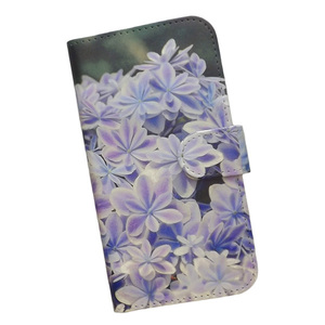 iPhone15 Plus　スマホケース 手帳型 プリントケース 紫陽花 アジサイ 花 花柄 夏 風景