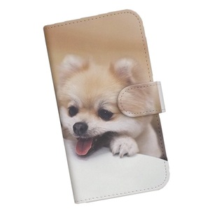 iPhone15 Pro Max　スマホケース 手帳型 プリントケース 犬 ドッグ かわいい ポメラニアン
