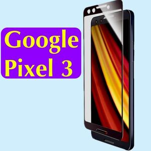 Google Pixel 3 ガラスフィルム ブラックフレーム 超立体オールガラス/高光沢/0.33mm LP-PX3FGFRBK 全画面保護 送料込