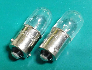 パイロットランプ T10タイプ・BA9S口金 (6.3V/0.15A) [2個組]【管理:KD626】