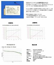 ODS PJ21 リチウムイオン電池 (3.7V/1100mAh/電池セル:Panasonic UF553450Z) [管理:KH607]_画像3