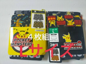 L！送料無料 即決！ポケットモンスター ポケモン/メンズ/ボクサーパンツ/下着【4枚組】カイリュー ピカチュウ ミミッキュ ボクサーブリーフ