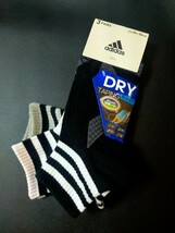 24cm～26cm 送料無料③アディダス adidas【DRY 吸水速乾】テーピングソックス (足の甲メッシ) 靴下 3足組 大人用 ソックス スポーツ_画像6