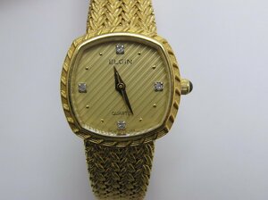 ★ハローカメラ★ 6869 ELGIN エルジン FK 267 生活防水 クォーツ レディース 腕時計 ジャンク 要修理 1円スタート