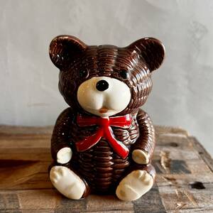 【USA vintage】1979年　OMC Otagiri Teddy Bear ソルト＆ペッパー　くま　テディベア　置物　陶器　アメリカ　ビンテージ