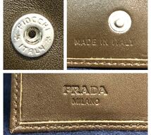 PRADA キーケース M222X VITELLO TUNDRA 茶 ブラウン 化粧箱 ギャランティ 未使用品 保管品 プラダ_画像8