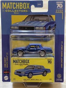 【新品：未開封】MATCHBOX マッチボックス 1988年 シェビー モンテカルロ LS / CHEVY MONTE CARLO LS [メタリックブルー]