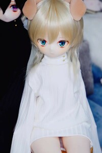 未使用 ディーラー正規品 ACC ハンドメイド タートルネック萌え袖ニット For 1/4 ■ MSD MDD Tinyfox ドール 衣装 服