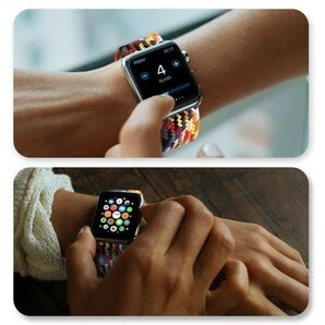 38/40/41mm AppleWatch バンド おしゃれ 色1 編み込み Series 9/8/7/6/5/4/3/2/1/SEに対応の画像5