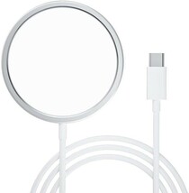 Type-C ワイヤレス充電器 マグネット式15W出力 QI for iPhone 14/13/12/11_画像1