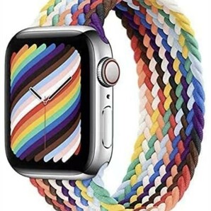 38/40/41mm AppleWatch バンド おしゃれ 色1 編み込み Series 9/8/7/6/5/4/3/2/1/SEに対応の画像1