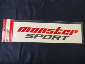 偽物注意 本物！化粧袋入 NEW モンスタースポーツ ステッカー 中 monster SPORT クリアベース M 330(320)×75(69) 新品 1枚 セール 送無(条