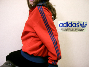 †70S 80S adidas Vintage 西ドイツ DESCENTE old school デサント トレフォイルロゴ後期 アディダス ヴィンテージ トラックジャケット ♂