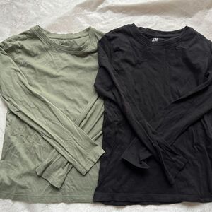 120 ロンT まとめ売り2枚　オーガニックコットンエイチアンドエム 長袖Tシャツ カットソー