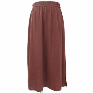 theory luxe theory ryuks skirt long bottoms Brown 38(M) knees under satin lustre beautiful . office casual simple 