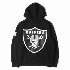 Supreme シュプリーム パーカー サイズ:M NFL Raiders レイダース チームロゴ スウェット パーカー Hooded Sweatshirt 19SS ブラックの画像2