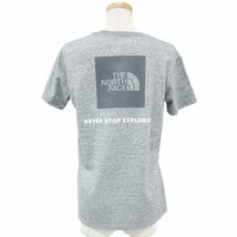 美品 THE NORTH FACE ザ ノースフェイス カットソー Tシャツ プルオーバー トップス グレー M 半袖 ロゴ アウトドア プリントTシャツ_画像2