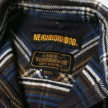 NEIGHBORHOOD ネイバーフッド シャツ サイズ:S 19SS ヘビー チェック フランネル 長袖 シャツ LUMBERS / C-SHIRT . LS チャコール ブルー_画像3