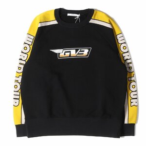  new goods GIVENCHYji van si. sweat size :XXL 19AW racing crew neck sweatshirt WORLD TOUR GV3 SWEATSHIRT black 