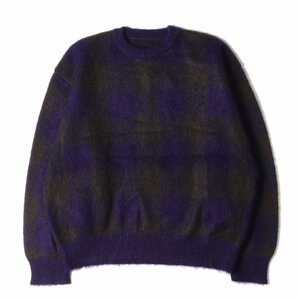 新品 stein シュタイン ニット サイズ:M 23SS ビッグチェック モヘヤ セーター COLOR COMBINATION MOHAIR LS BLOCK CHECK トップス