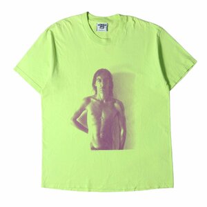 90s Iggy Pop Nude & Rude NORTH AMERICAN TOUR イギー・ポップ ツアー Tシャツ Lee USA製 ライムグリーン L バンドT ロックT 古着