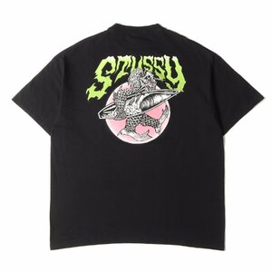 Stussy Stussy T -Fish Размер: XL Semi -Fishermen Surfman Графическая экипаж шея с коротким рукавом T -мала