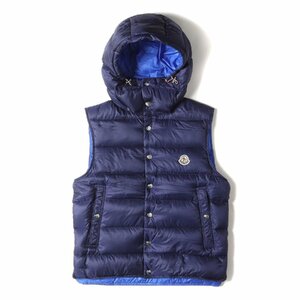 MONCLER モンクレール ダウン ベスト サイズ:2 フード付き アイコン ワッペン BILLECART GILET E20914338649 ビルカール 19AW アウター