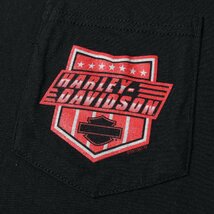 HARLEY-DAVIDSON ハーレーダビッドソン Tシャツ サイズ:M 2019年モデル ロゴプリント ロングスリーブ ポケット Tシャツ ブラック 長袖_画像4