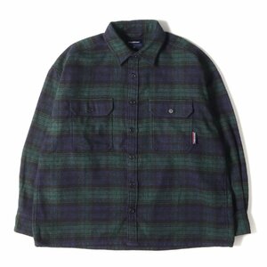 DESCENDANT ディセンダント 20AW タータンチェック オーバーサイズ チェック ネル シャツ VANING CHECK LS SHIRT グリーン ネイビー 2