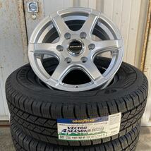 《バイソン　BN-04》 オールシーズンタイヤ195/80R15 グッドイヤーベクターカーゴ　15×6J+33 200系ハイエース・レジアスエース　シルバー_画像2