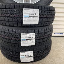 新品ダイハツ純正◆スタッドレス◆ブリヂストンVRX2◆155/65R14◆4本セット◆タントカスタムムーヴ　ミライースココアキャンパス　シルバー_画像7