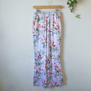  Pink House bro can toPINKHOUSE BROCANTE pants lady's piling flower print made in Japan 