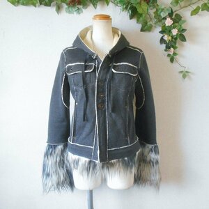  diesel DIESEL jacket blouson lady's XS with a hood . reverse side boa regular goods 