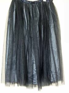 UNTITLED большой размер 44 один листов . блестящий chu-ru юбка талия резина темно-синий Untitled 
