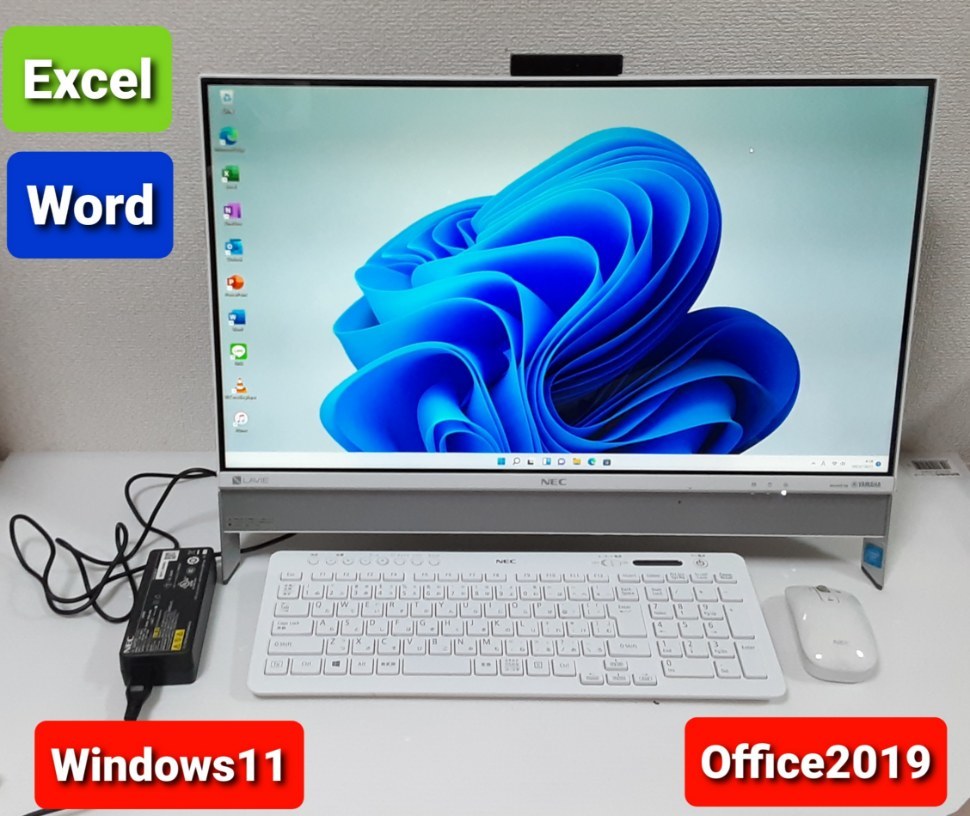 NEC 一体型パソコン Windows11 エクセル ワード DVDマルチ-